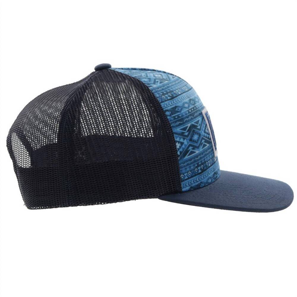 NEW HOOEY men's aztec doc snapback hat in blue/black - Picture 2 of 3